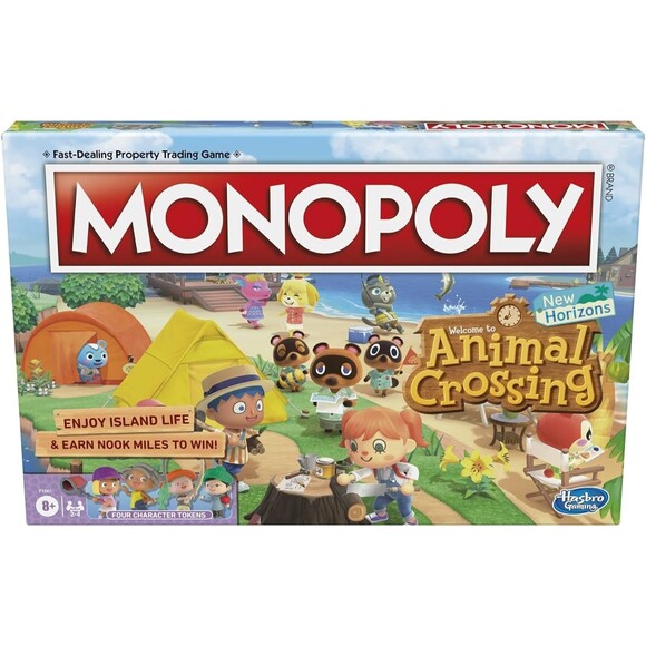 Monopoly Animal Crossing New Horizons Edition Board Game for Kids Ages 8+ - Picture 1 of 8